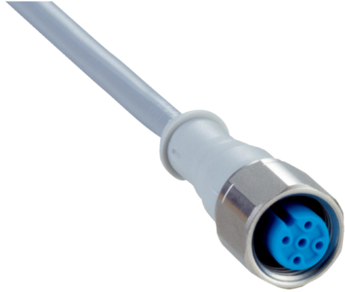 Picture of Andurikaabel PVC + pesa otse, A-coded, (2m + M12 4-pin), roostevaba mutter,  SICK 