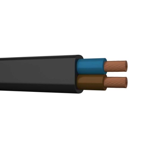 Picture of Kaabel H03VVH2-F/MSO 2x0.75mm2, must/lapik 300V kiuline K100 