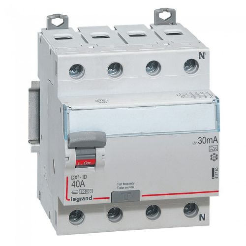Picture of Rikkevoolukaitse DX3-ID, 4P, 40A, A, 30mA, Legrand 