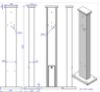 Picture of Elektriauto laadija postament kuni kahele Morek AC laadijale, 1520x200x100mm, Morek 