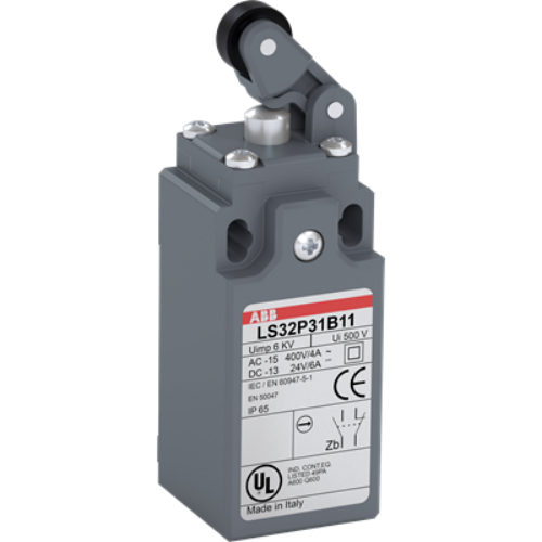 Picture of Teekonnalüliti LS31, 1NO+1NC (Snap), 10A, RULLIK (plastik), IP65, M16, ABB 