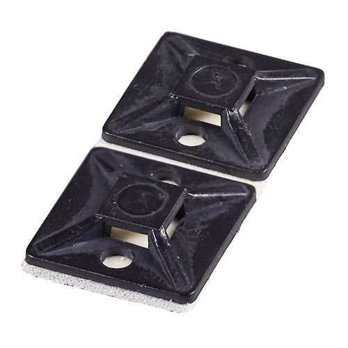 Picture of Juhtmesideme kinnitusalus TEIP 28x28mm laiusele 4.8mm must (100tk) Haupa 