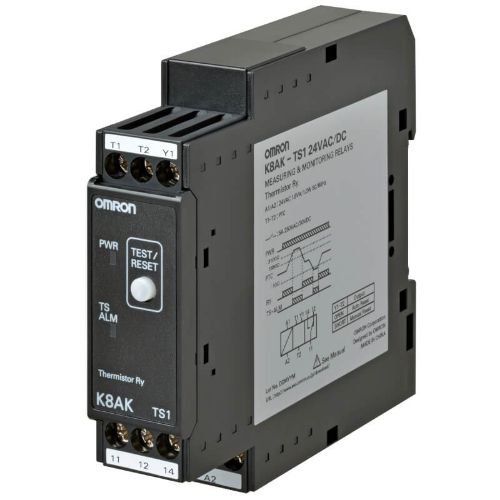 Picture of Termistorrelee K8AK, PTC, RESET prog. 1.65k - 3.1k, 1CO, 100-240VAC, Omron 