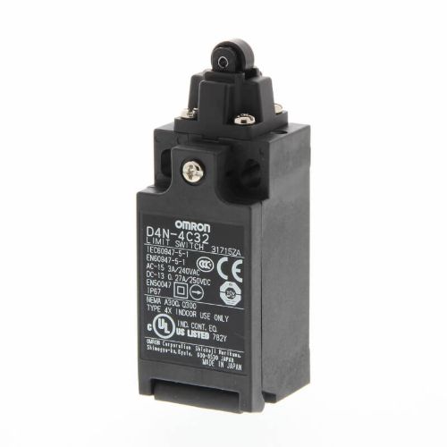 Picture of Teekonnalüliti D4N, 1NO+2NC (Slow), RULLIK (plast), IP67, M20, manual reset feature, Omron 