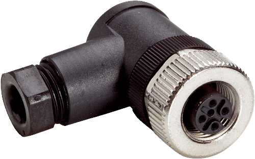 Изображение Anduripesa M12 4-pin, 90°, A-coded, kruvi, IP67, kaablile 3...6.7mm, SICK 