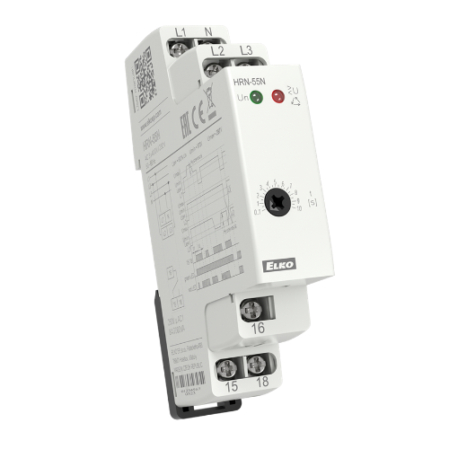 Изображение Pingekontrollirelee HRN-55N, 3F+N faasi kadu/järjestus, 1CO, 3x400V/230, Elko 