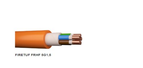Изображение Tulepüsiv kaabel FIRETUF FRHF 5G1.5mm2, FE180/E90, oranz 
