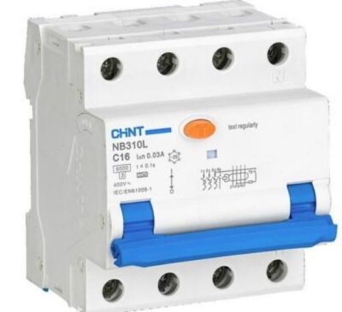 Изображение Kombikaitselüliti (RCBO) NB3, 3P+N, 20A, C, 6kA, 30mA, A, 4mod, Chint