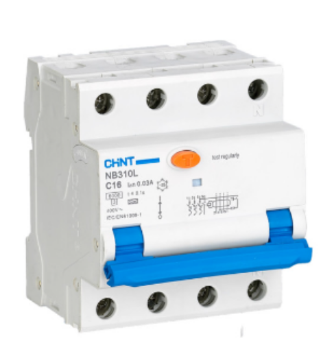 Изображение Kombikaitselüliti (RCBO) NB3, 3P+N, 25A, C, 6kA, 30mA, A, 4mod, Chint 