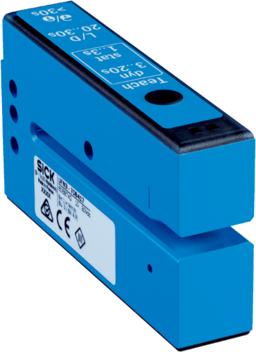 Picture of Fotoandur Kahvel UF, 18x47.5x92.5mm, NPN, Light/Dark, IP65, pistik M8 4-pin, SICK 