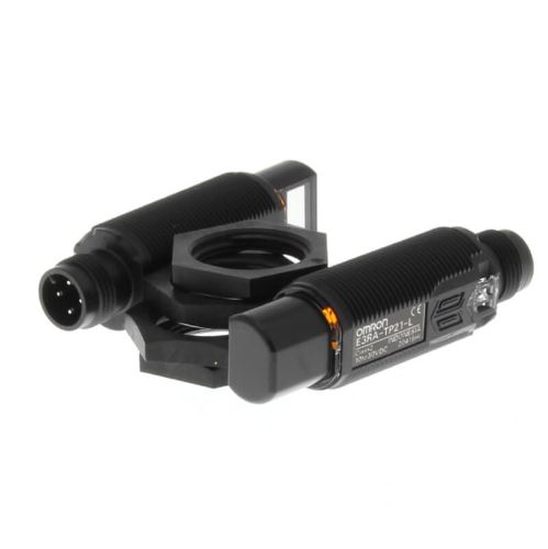 Изображение Fotoandur Saatja-Vastuvõtja M18, 90°, plast, Sn15m, PNP, IP67, pistik M12 4-pin, Omron 