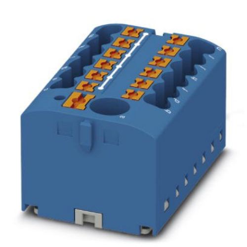 Изображение Jaotusklemm PTFIX 6mm²/12x2.5mm², sinine, (lisada DIN adapter 3274054), Phoenix 