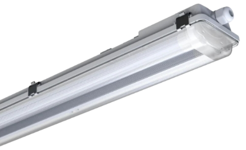 Изображение Tööstusvalgusti korpus Waterproof Classic 2x1200mm T8 LED IP65 IK08 1276mm Opple 
