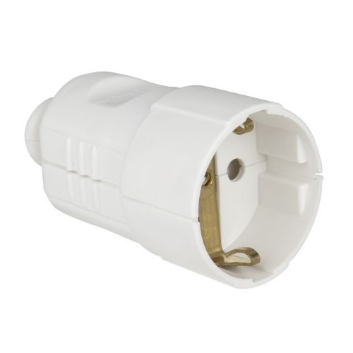 Изображение Jätkupesa 16A 2P+E 230VAC IP20 valge, Schuko, PCE 