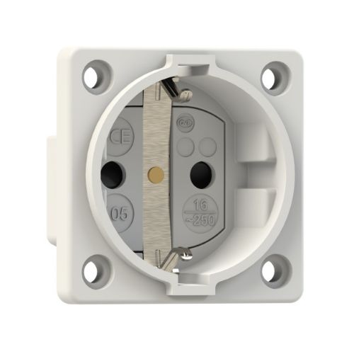 Изображение Kilbipesa 16A 2P+E 230VAC IP20 valge, kruviklemm, (50x50) Schuko, PCE 