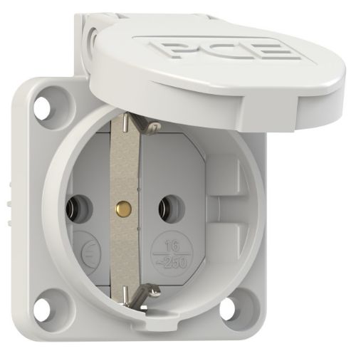 Изображение Kilbipesa 16A 2P+E 230VAC IP54 hall, kruviklemm, (50x50) Schuko, PCE 