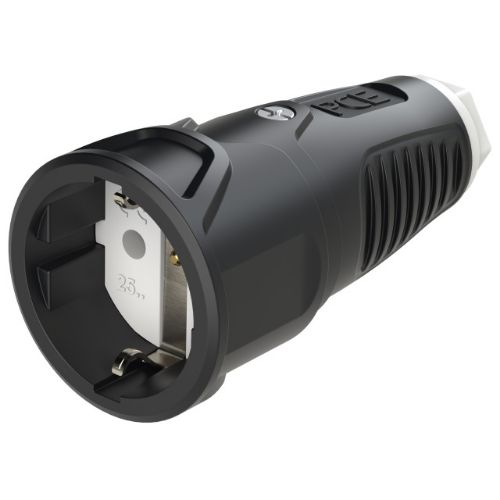 Изображение Jätkupesa 16A 2P+E 230VAC IP20, kummist, Schuko, PCE 