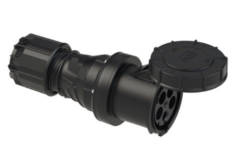 Изображение Jätkupesa 125A 5P 6H 400VAC IP67, must, CEE, PCE 