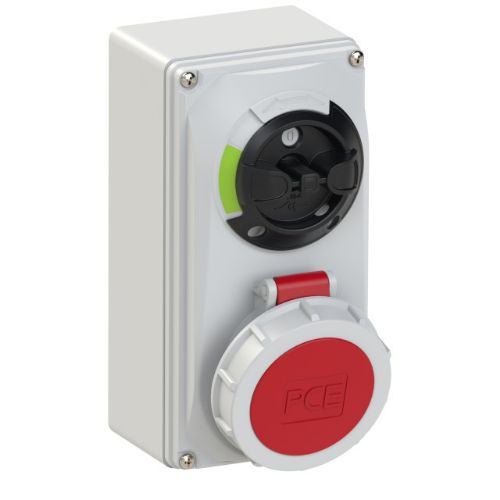 Изображение Seinapesa+lüliti 16A 4P 6H 400VAC IP67 Compact, CEE, PCE 