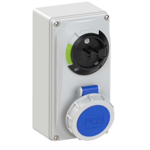 Изображение Seinapesa+lüliti 16A 3P 6H 230VAC IP67 Compact, CEE, PCE 