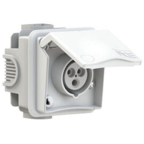 Изображение Seinapesa 16A 3P 6H 230VAC IP44, Klapiga, Design, Valge, CEE, PCE 