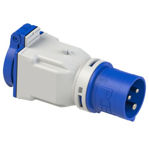Изображение Adapter, sisend 16A 3P 6H 230VAC CEE, väljund 16A 2P+E 230VAC Schuko, PCE 
