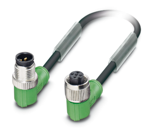 Изображение Andurikaabel PVC + 90 pistik M12 5-pin + 90 pesa M12 5-pin, A-coded, kaabel 5m, Phoenix