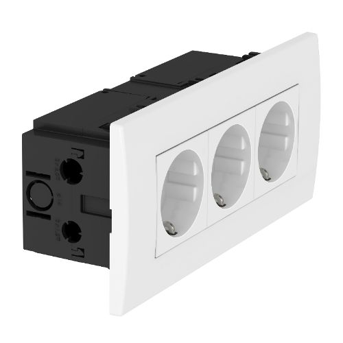 Изображение Pistikupesa SDE-RW D0RW3 3-ne komplektne p.valge, OBO 