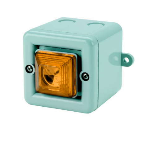 Изображение Sireen + indik vilkuv LED ORANŽ, 100dB (1m), 10 tooni, 230VAC, IP66, e2s 