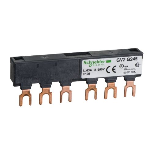 Изображение Voolukamm mootorikaitselülitile GV2, 2x45mm, 63A, Schneider 