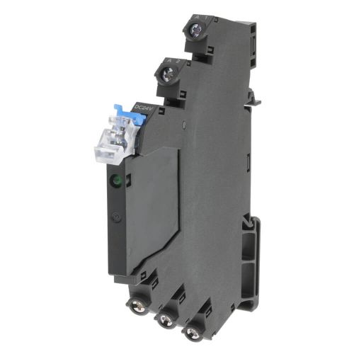 Изображение Pooljuhtrelee + pesa kruviklemmiga (6.2mm), 1NO, 3A, (3-24VDC), sisend 24VDC, LED, Omron