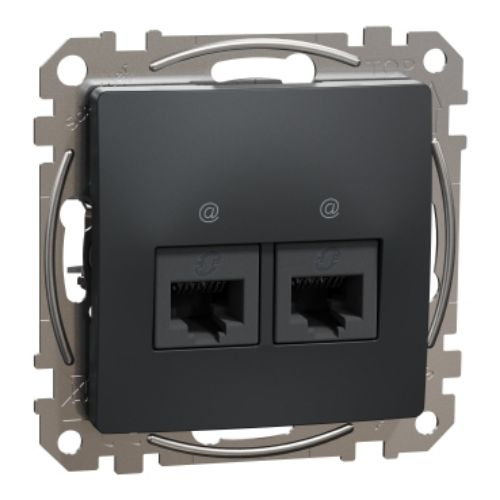 Изображение Arvutipesa 2xRJ45 UTP cat6, antratsiit, SEDNA DESIGN 