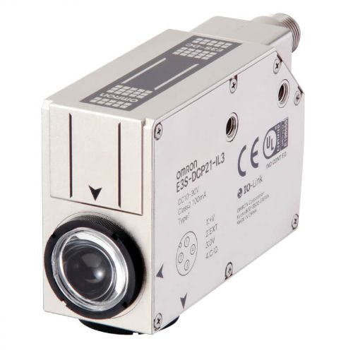 Изображение Registration mark sensor, diffuse, rectangular shape, IP67 , 10 +/- 3mm,  NPN, M12-4pin, Omron 
