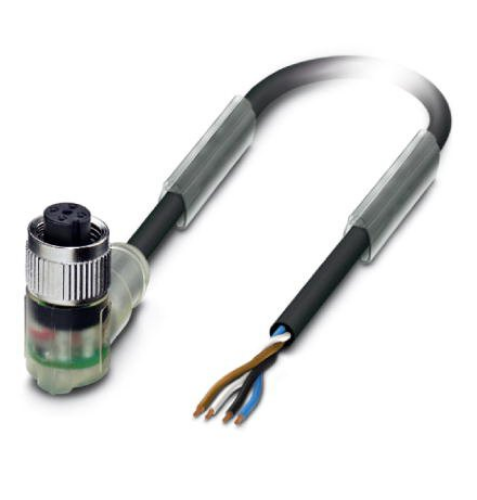 Изображение Andurikaabel PUR+pesa 90° A-coded, LED, (5m+M12 4-pin), Phoenix 