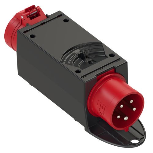Изображение Jagur, sisend pistik 32A 5P 6H 400VAC, väljund pesa 16A 5P 6H 400VAC, kaitse 3P C16A, IP44, PCE 