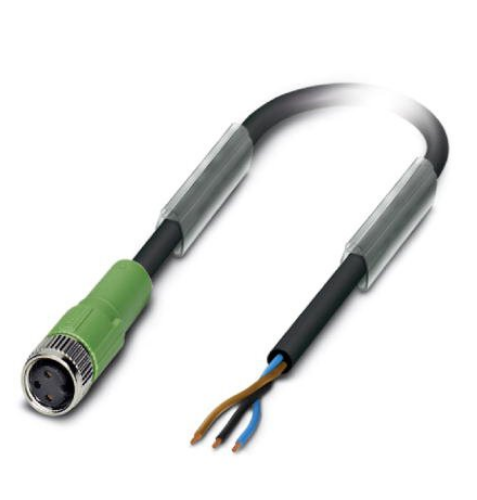 Изображение Andurikaabel PUR + pesa otse, A-coded, ( 5m + M8 3-pin ), Phoenix 