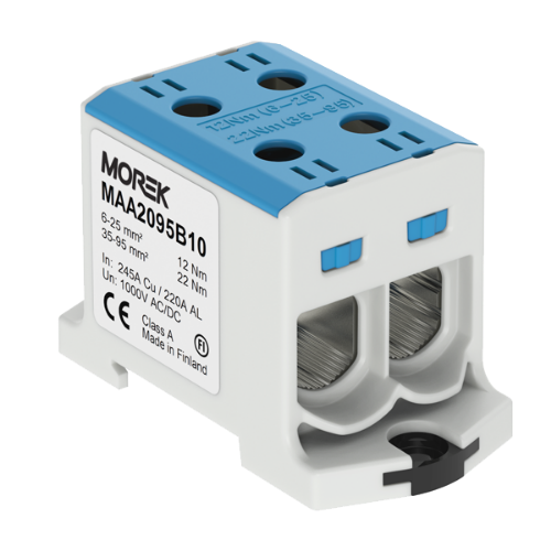 Изображение Hargnemisklemm OTL95-2 sinine 2xAl/Cu 6-95mm², 1000V, Morek 