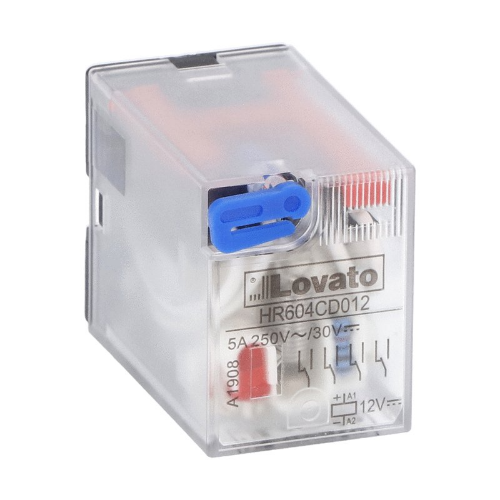 Изображение Minirelee HR604, 4CO, 5A, 24VDC, LED+TEST, pesa HR6XS41S, Lovato