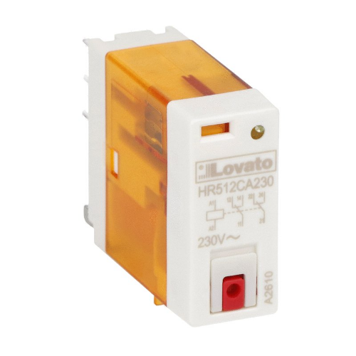 Изображение Minirelee HR512, 2CO, 10A, 230VAC, LED+TEST, pesa HR5XS211S, Lovato
