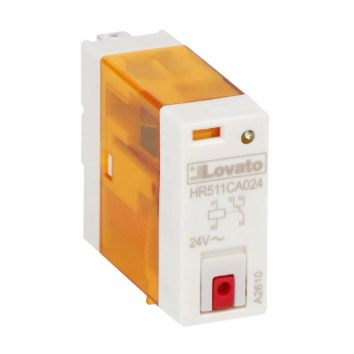 Изображение Minirelee HR511, 1CO, 16A, 230VAC, LED+TEST, pesa HR5XS211S, Lovato