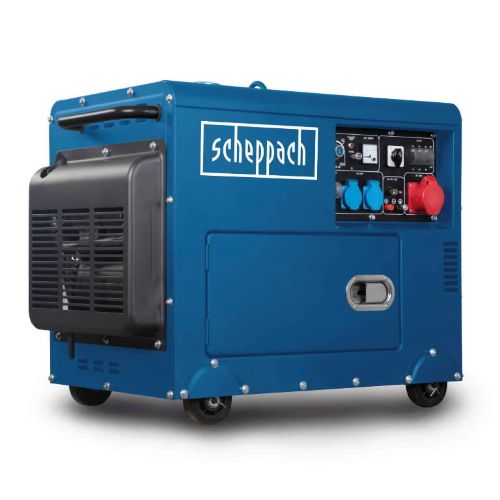 Изображение Generaator diisel SG5200D, 3F 5kW, 2x230V, 1x400V, Scheppach 