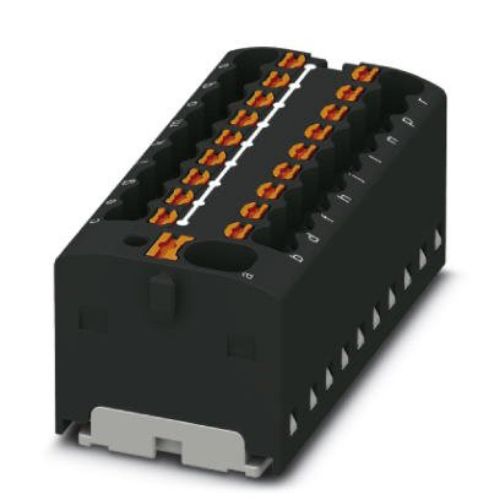 Изображение Jaotusklemm PTFIX 4mm²/18x1.5mm², must, (lisada DIN adapter 1049497), Phoenix 