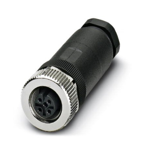 Изображение Anduripesa M12 5-pin, otse, A-coded, kruviklemm, kaablile 6...8mm, Pg9, Phoenix 