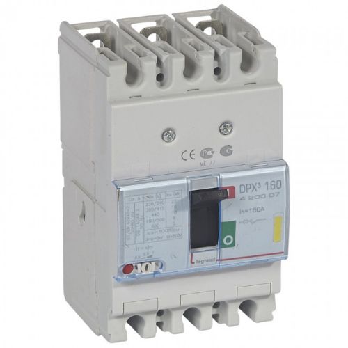 Изображение Kompaktkaitselüliti DPX3-160, 3P, 160A, TM vabasti 0.8-1In, Im=fix, 16kA, Legrand 