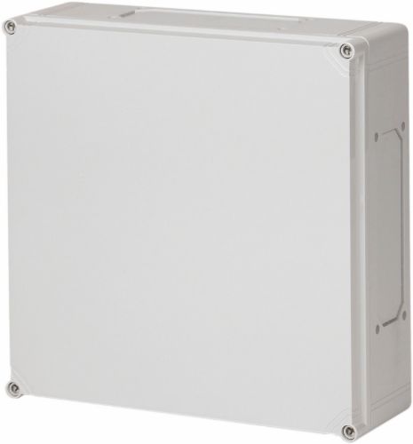 Изображение Polükarbonaatkarp Cubo C, 400x400x132mm, IP66/67, halli kaanega, 4xF2 avad, Ensto 