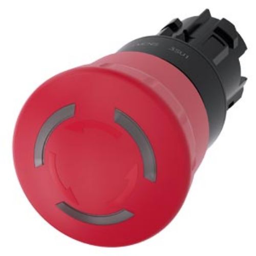 Изображение Surunupp seen illum. 3SU, AVARII-STOP, PUNANE, keeratav, ø40, IP67, ilma adapterita, Siemens 