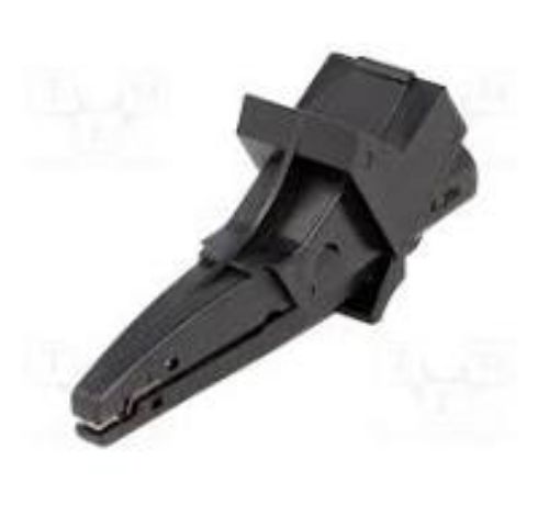 Изображение Krokodill 5004 isoleeritud suur, must 1000V CATIII 20A 4mm l90mm 