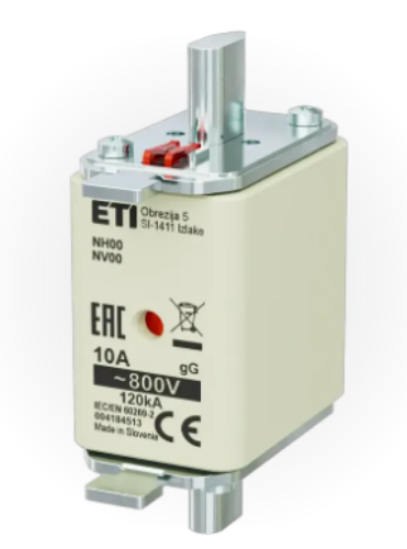 Изображение Sular NH00, 10A, gG, 800VAC, ETI 