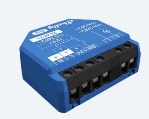 Изображение Shelly 1 Gen3, Wi-Fi 2.4 GHz, BT, relee 16A NO(kuiv), Shelly 