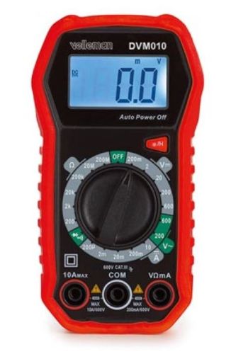 Изображение Digitaalmultimeeter DVM010 ...10A DC ...500V AC/DC Velleman 